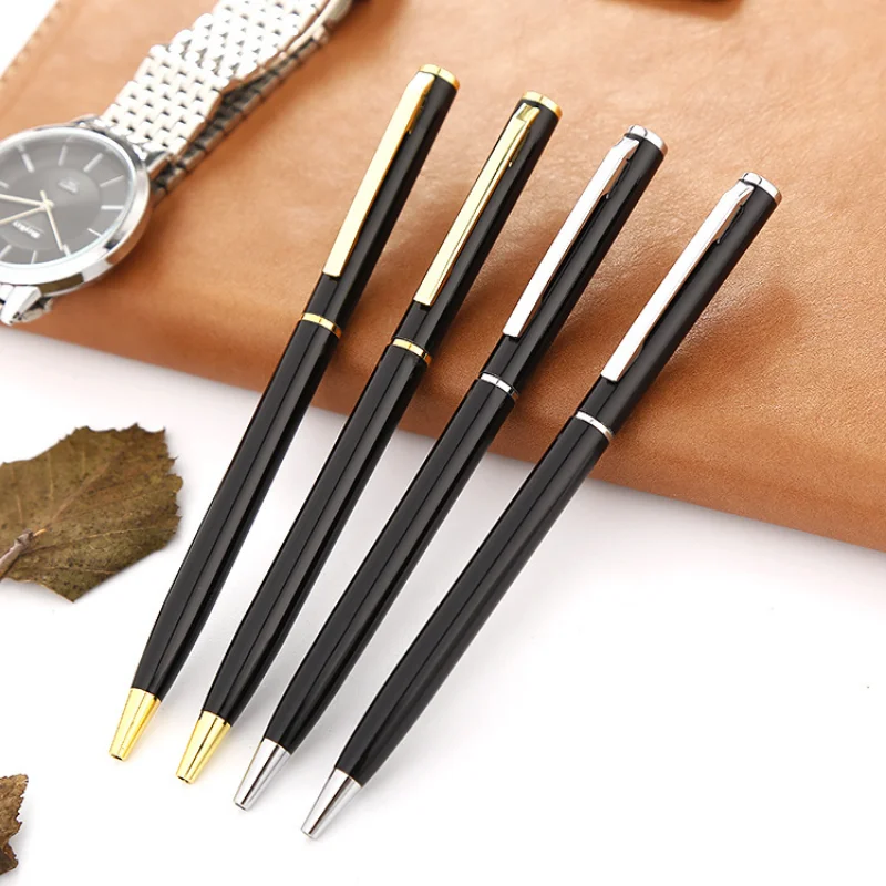 

10PCS Metal Neutral Ballpoint Pen Advertising Signature Pens for Writing Stationery Office Supplies