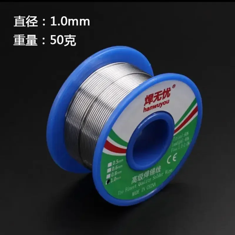 0.5mm 0.6mm 0.8mm 1mm 60/40 Solder Wire Rosin Core Tin Solder Wire Soldering Welding Flux 1.5-2.0% Iron Wire Reel 50g