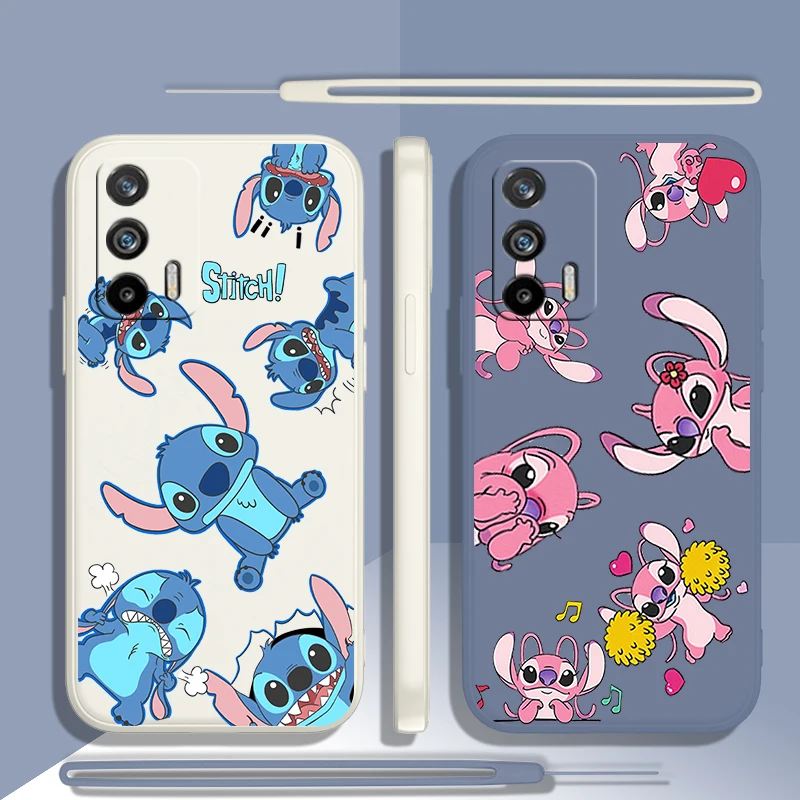 Stitch Anime Lilo For OPPO Realme GT Neo 5 GT 3 2 C55 33 35 30 S 240W SE Neo3 2 Q5 3 5g Liquid Rope Phone Case