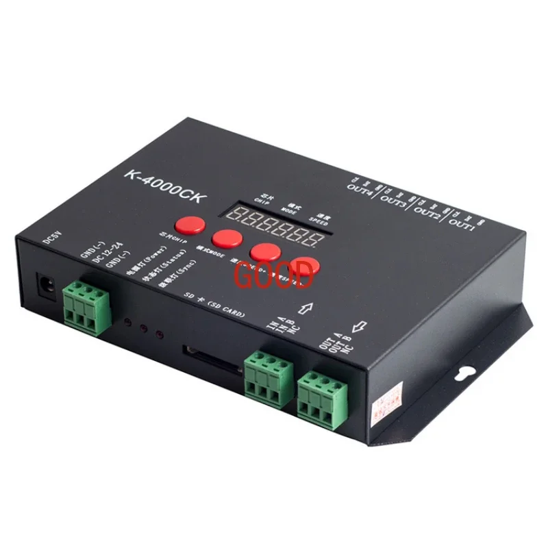 K-4000CK Full Color Pixel Led Strip offline 4096pixels SPI Signal Output DMX 512 Led Digital Controller
