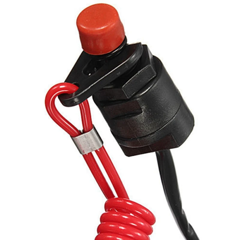 Boat Motor Emergency Kill Stop Switch For Yamaha/Tohatsu Outboard Stop Kill Switch With Safety Tether Lanyard