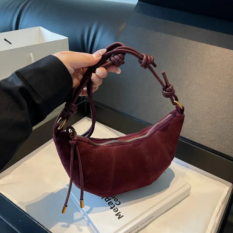 Croissant Bag For Women 2024 New Fashion Vintage Classic Crossbody Dumpling Bag Ladies Waist Bag Trend Shoulder Half Moon Bags