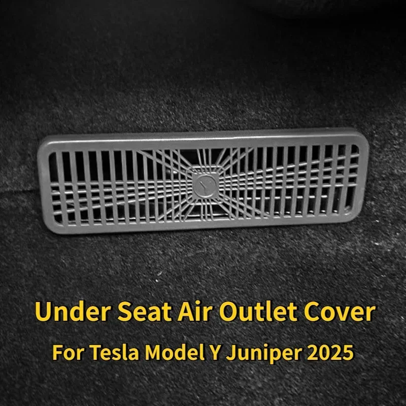 For Tesla Model 3 Y Juniper Highland 2025 2026 Under Seat Rear Air Vent Protect Cover Anti-block Backseat Outlet Grille Mesh