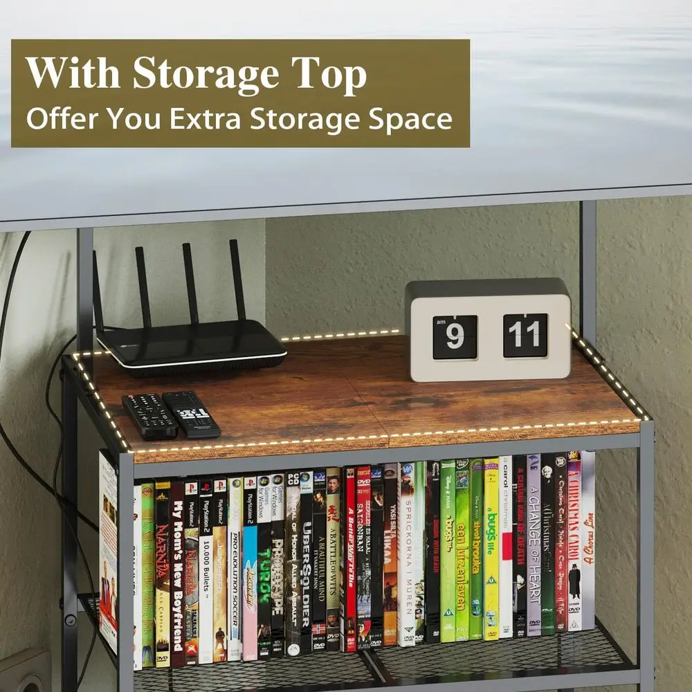 حامل تلفزيون زاوية صغير مقاس 23 بوصة إلى 50 بوصة مع أرفف تخزين لغرفة المعيشة وغرفة النوم، وحوامل تلفزيون أرضية عالمية مع #5