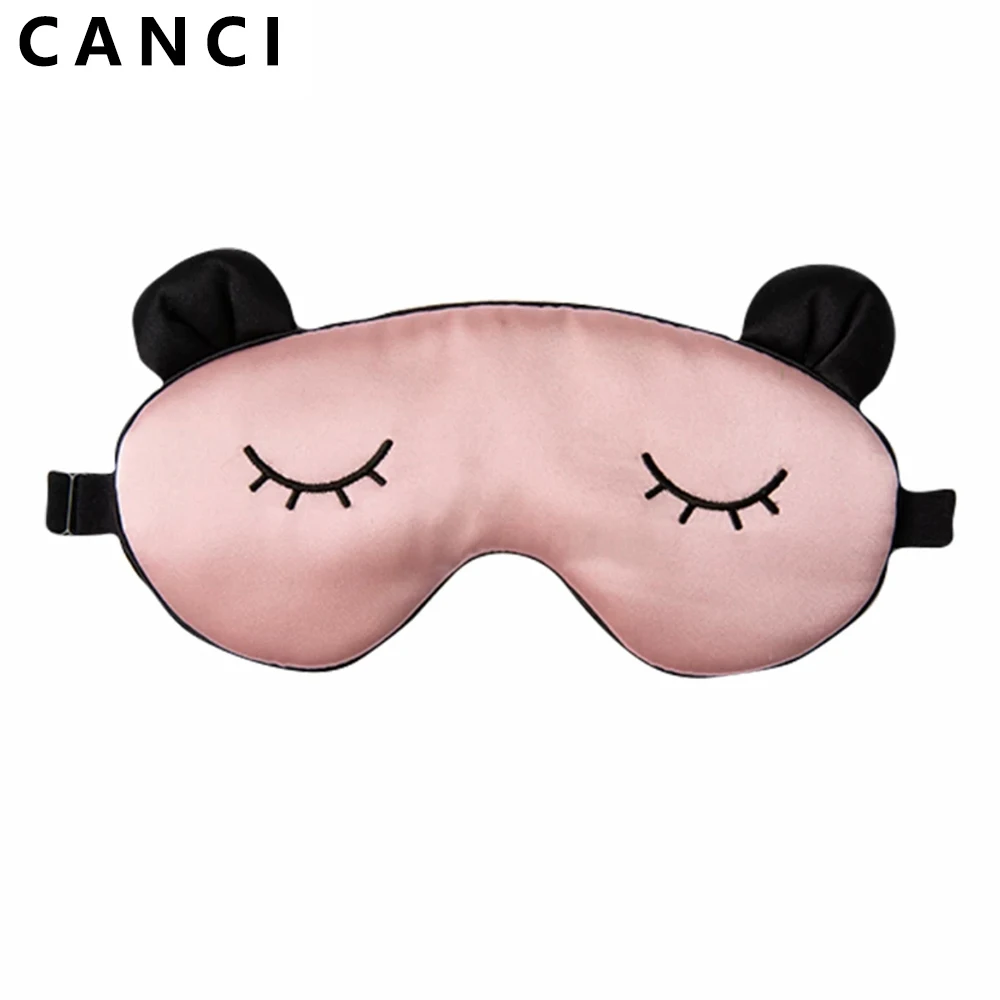 

100% Pure Mulberry Silk Sleep Eye Mask Cute Kids Baby Model Cartoon Soft Blindfold Smooth Comfort for Children