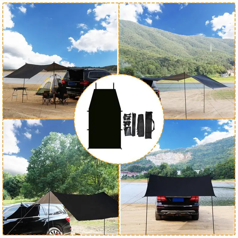 Imagem -02 - Impermeável Canopy Toldo do Carro Abrigo do Sol Pull Out Tent Extensão Lateral Camping Acessórios Suv Van