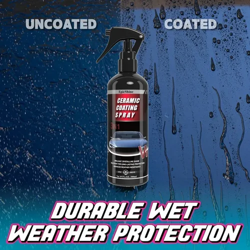 Imagen 2 del producto EpicShine-recubrimiento de cerámica para coche, Spray de vidrio líquido, resistente al agua, Nano, cerámica, hidrofóbico, pintura para el cuidado del coche, detalles rápidos