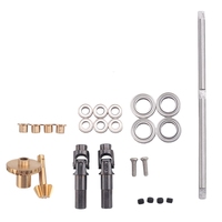 For WPL B-1 B-14 B-24 B24 C14 C-14 1/16 Truck RC Car Upgrade Metal Drive Shaft Gear Bridge Front Axle Full Metal Kit