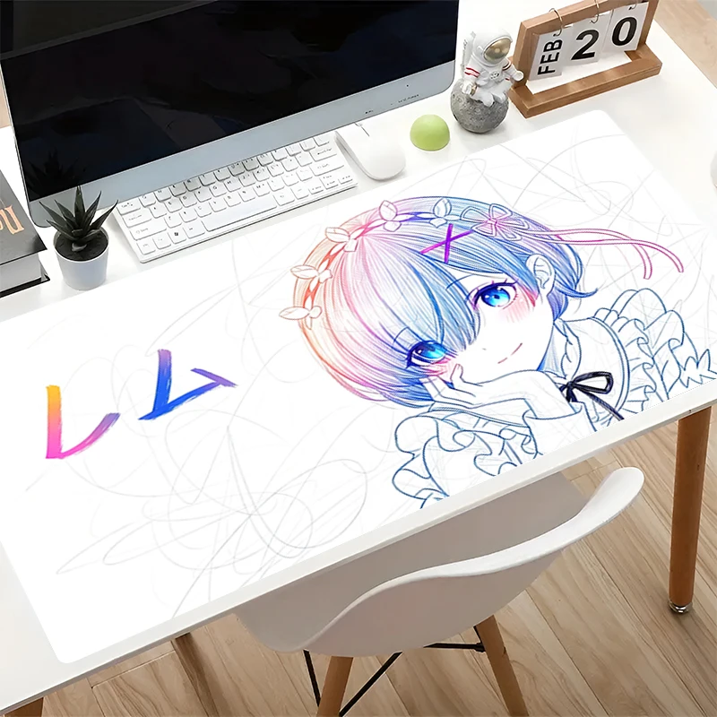 Mouse Pad E-sports Gaming Accessories kawaii Computer Mouse Mat R-Re Zero Rem Anime Desk Mat Varmilo Keyboard Pad Gamer Mousepad