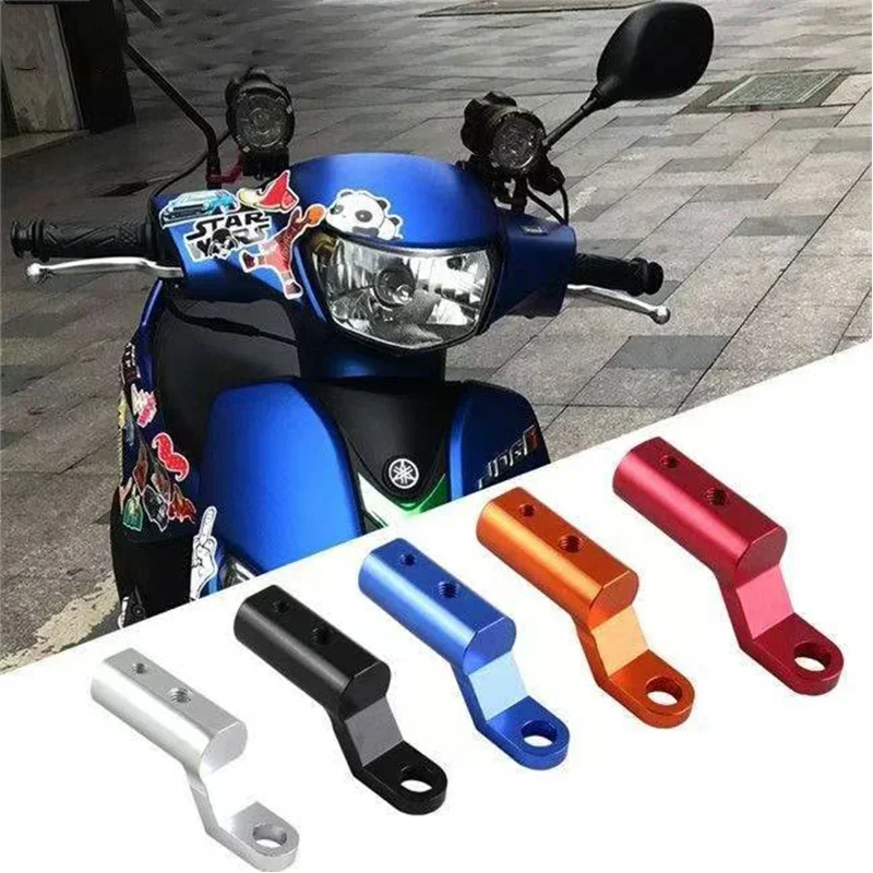 Motorcycle Rearview Mirror Extend Mount CNC Aluminium Alloy Extension Phone Bracket Red Multifunctional