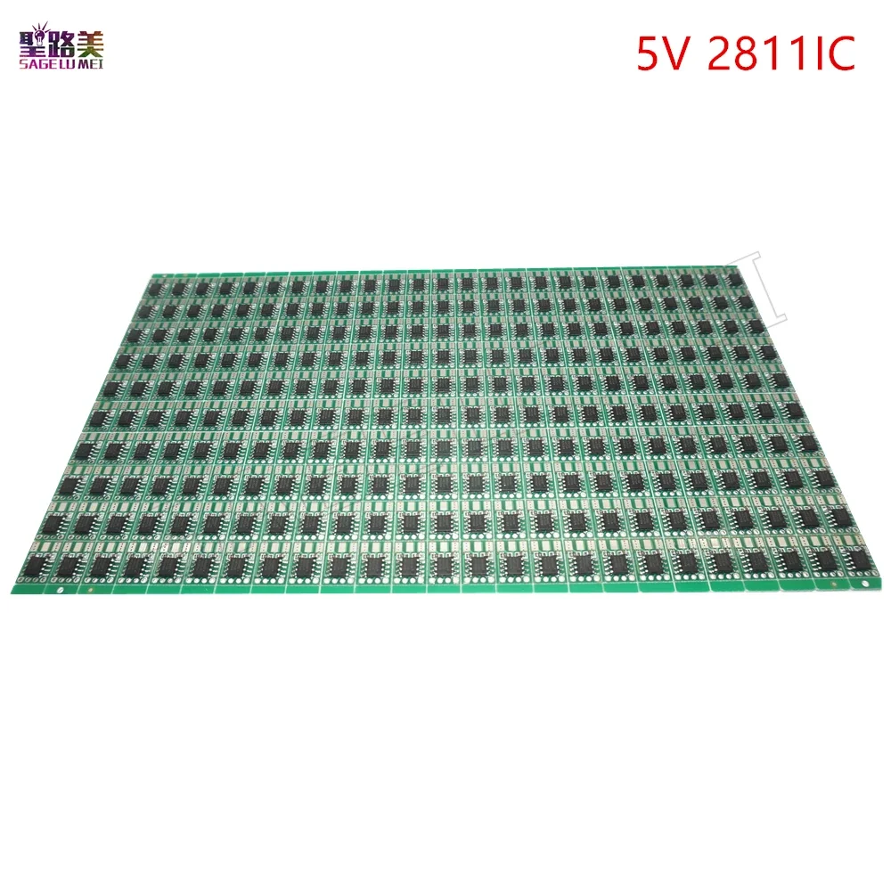 100 Cái/gói DC5V Ws2811 IC Led PCB Bảng Mạch WS2811 LED RGB Pixel Mô Đun IC 12Mm Chip Led đèn Led Addressable Mô Đun