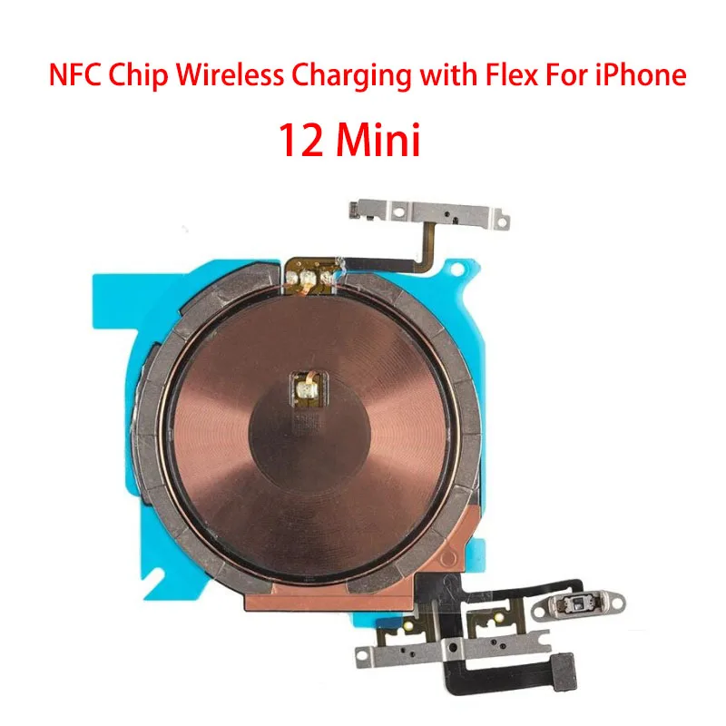 العلامة التجارية اللاسلكية شحن رقاقة لفائف NFC مع زر حجم الطاقة فليكس آيفون 12 ميني برو ماكس شاحن لوحة ملصق فليكس