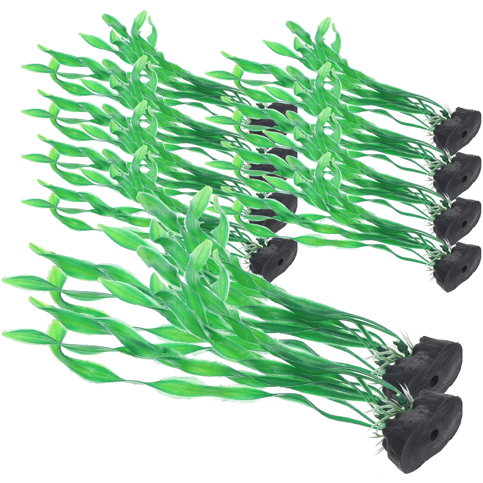 

10 Pcs Realistic Aquatic Decoration Small Plastic for Tank Pond Aquarium Decor Fake Plants Household Use