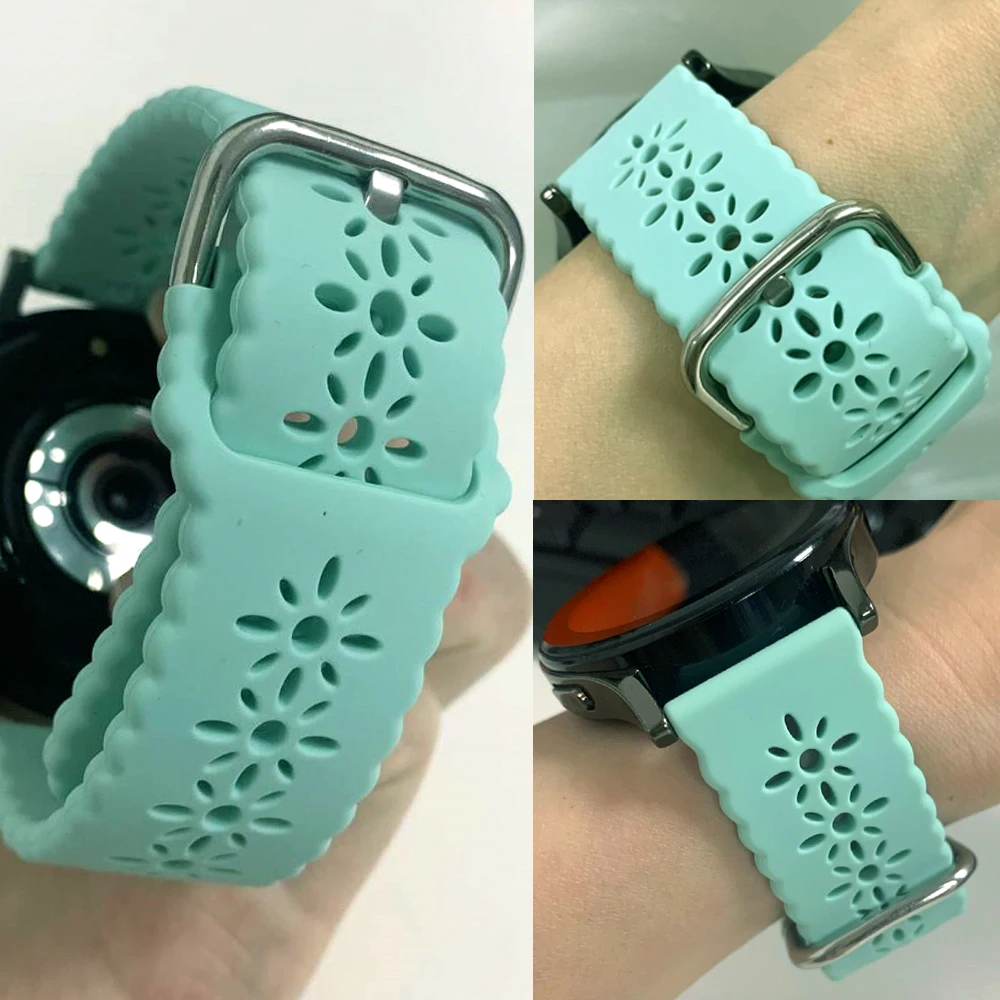 20 mm 22 mm Silikon-Sportarmband für Samsung Galaxy Watch 7 6 5 4 40 mm 44 mm 5 Pro 4/6/Gear S3 Classic Active 2 Armband