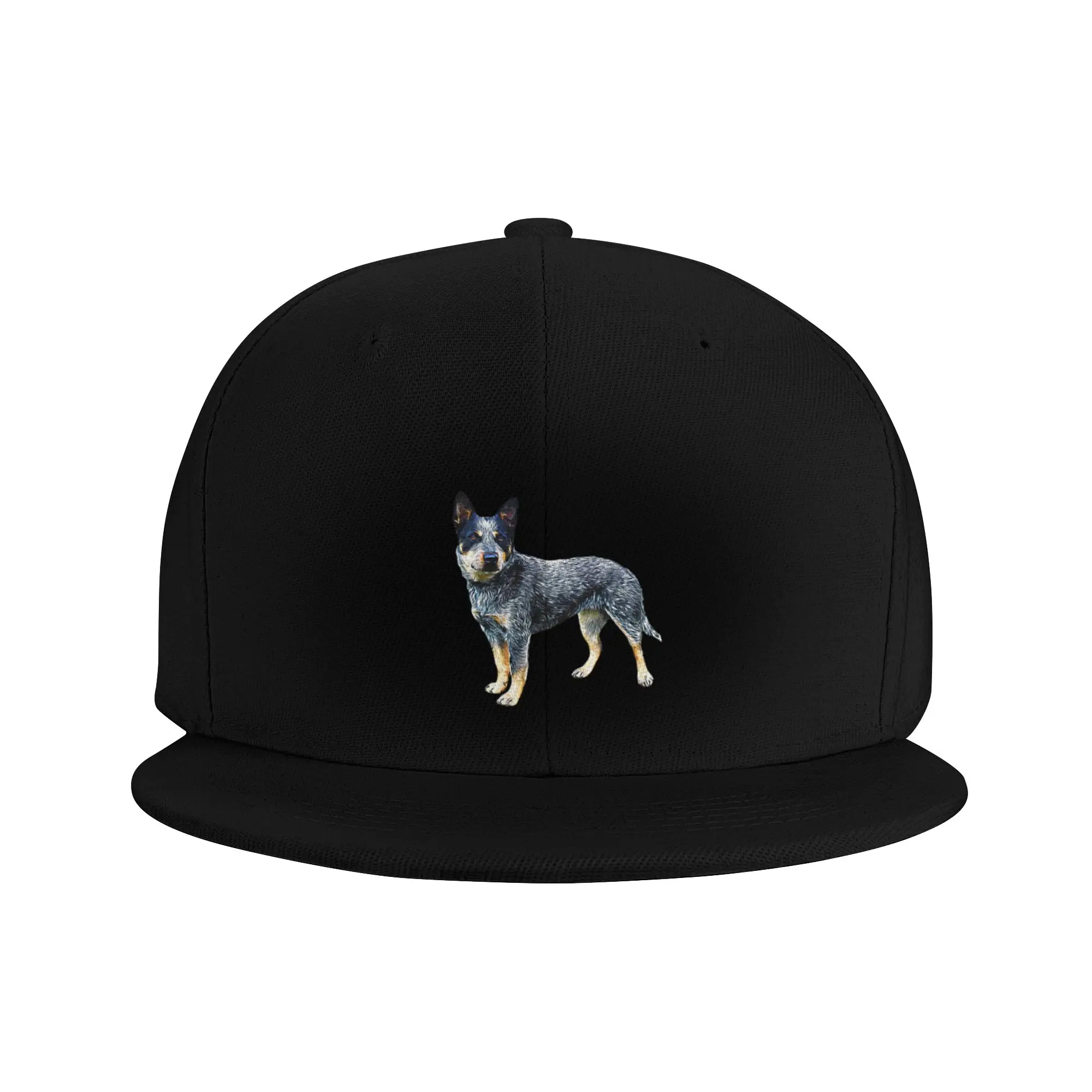 Fashion Blue Heeler Australian Cattle Dog Flat Brim Sun Hat  Prevents Head Tightness Caps For Men