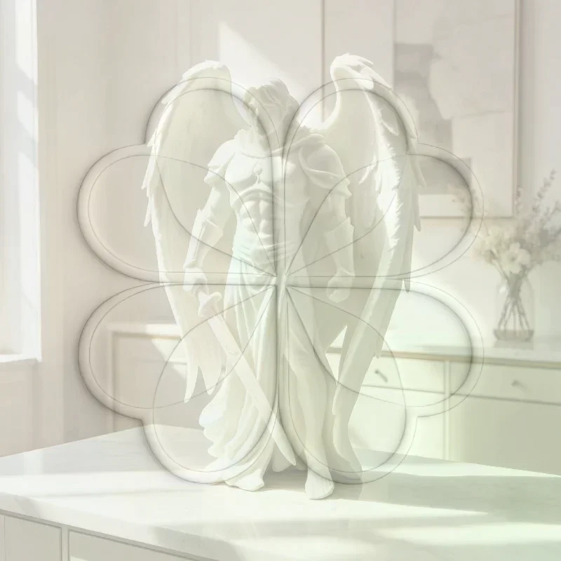 3D Printed Winged Male Angel Figurine Stable Flat Base for Living Room Wall Shelf Home Aesthetic Decor