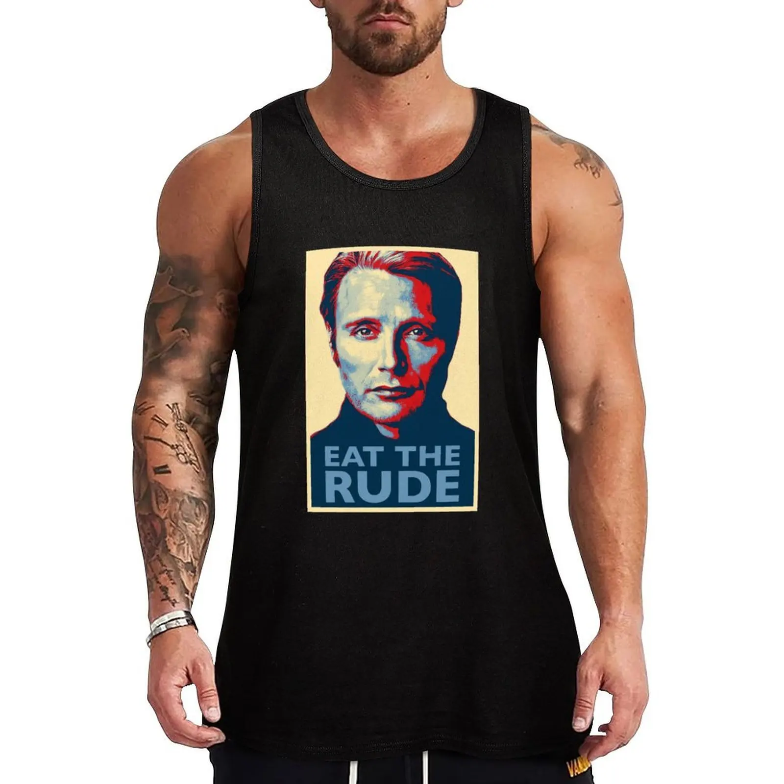 Eat The Rude Tank Top Gym Muscle Tank Top Sleeveless Fitness Athletic Wear