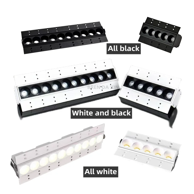 Âm Trần LED Để Ánh Sáng Đèn 10W20W30W Dạng Lưới Tản Nhiệt COB Vỏ Ốp Trần Đường LED Ánh Sáng Mà Không Cần Đèn Chính Hộ Gia Đình Bóng Đèn