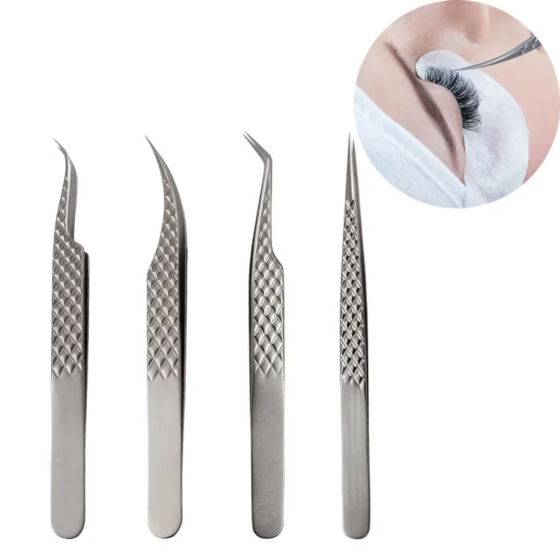 Titanium Alloy Tweezers For Eyelash Extension High Precision Anti-static Eyebrow Eyelashes Tweezers instrumentos de maquillaje