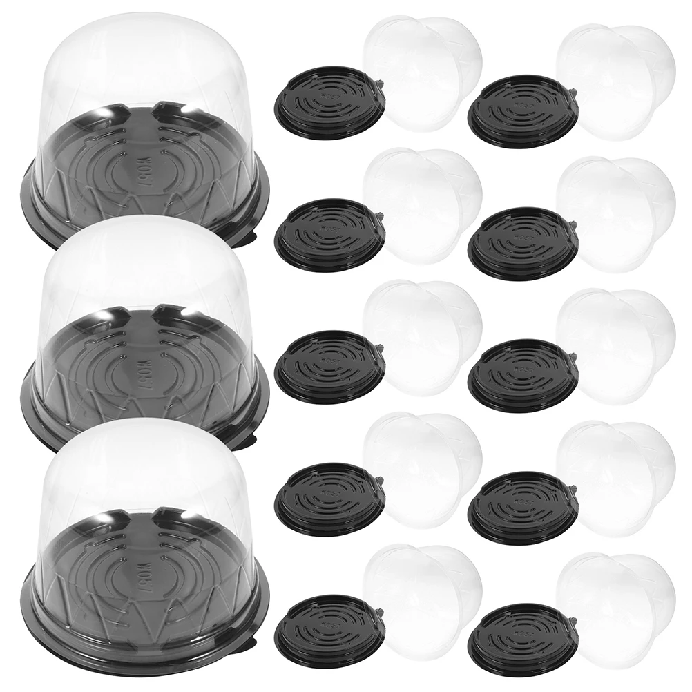 

100 Pcs Cake Boxes Cupcake Containers Mini Dessert Packaging PET Transparent 3 Inch Lightweight Food Safe Muffin Box