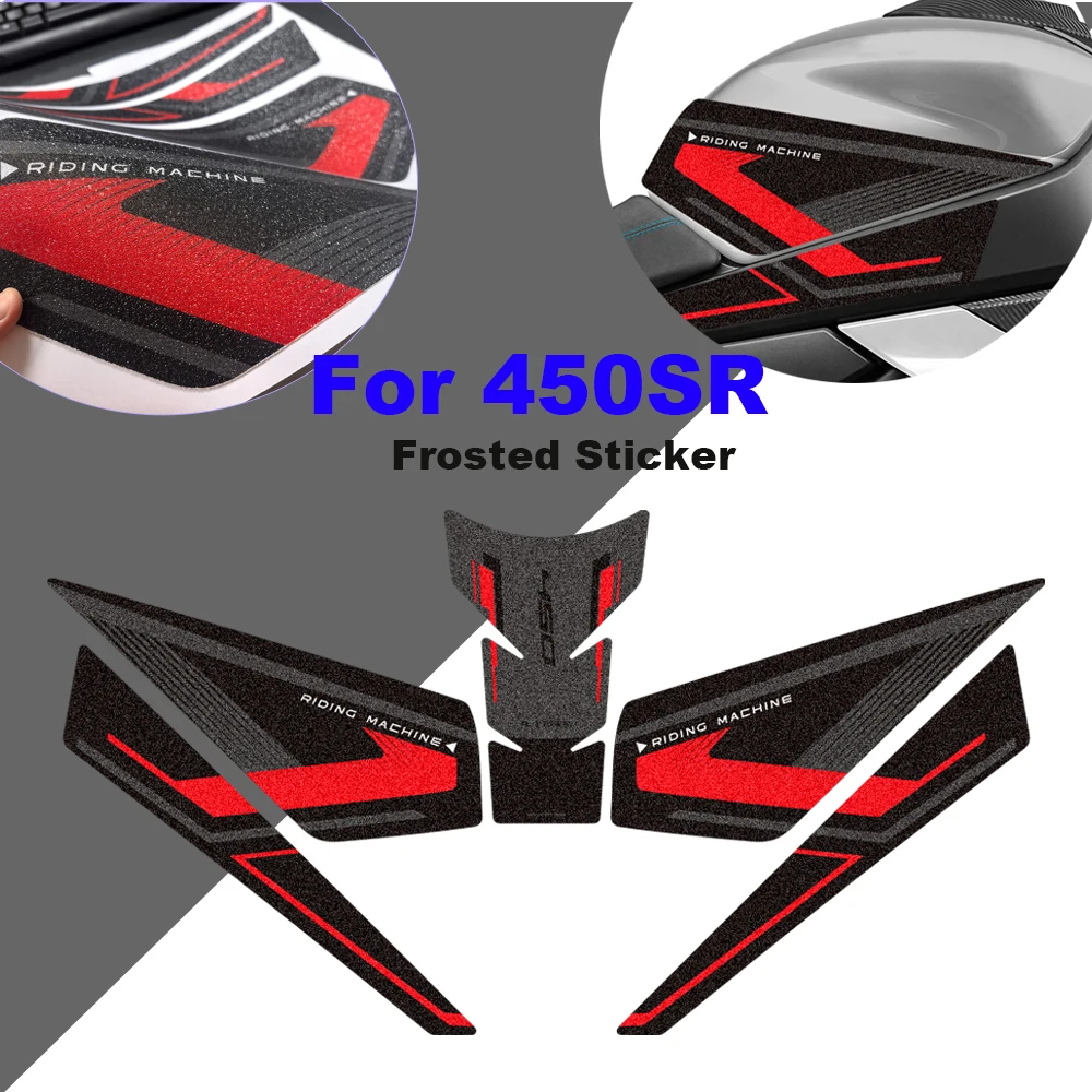 450sr-s-450-sr-450srs用バイク燃料タンクステッカー。ガソリンやオイルから保護するパッド、つや消し加工のデカール、アクセサリー。2023年、2024年、2025年、2026年モデルに対応。