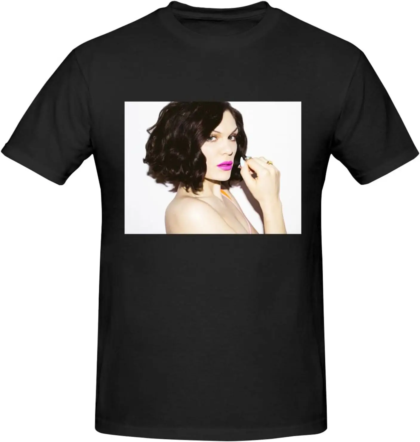 

Мужская рубашка Jessie Music J, модная футболка с короткими рукавами и круглым вырезом на заказ, хлопковые футболки унисекс, топы Deep Heather