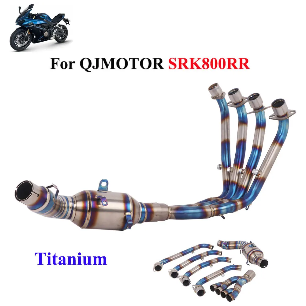 Header Pipe For QJMOTOR QJ800GS-G SRK800RR 2023 2024 Motorcycle Exhaust Slip On Front Link Pipe Exhaust System