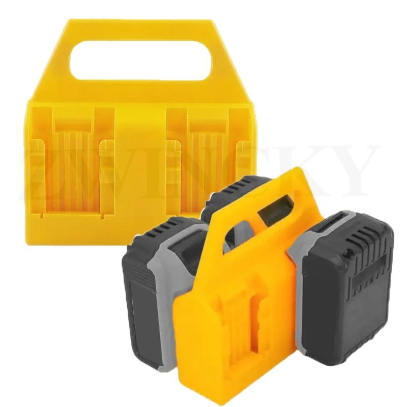 ハンドヘルドハンギングラックマウントホルダー-dewalt-用、18v-20v-dcb203-dcb205-リチウムイオンバッテリーポータブル-4-スロットストレージ固定ブラケット