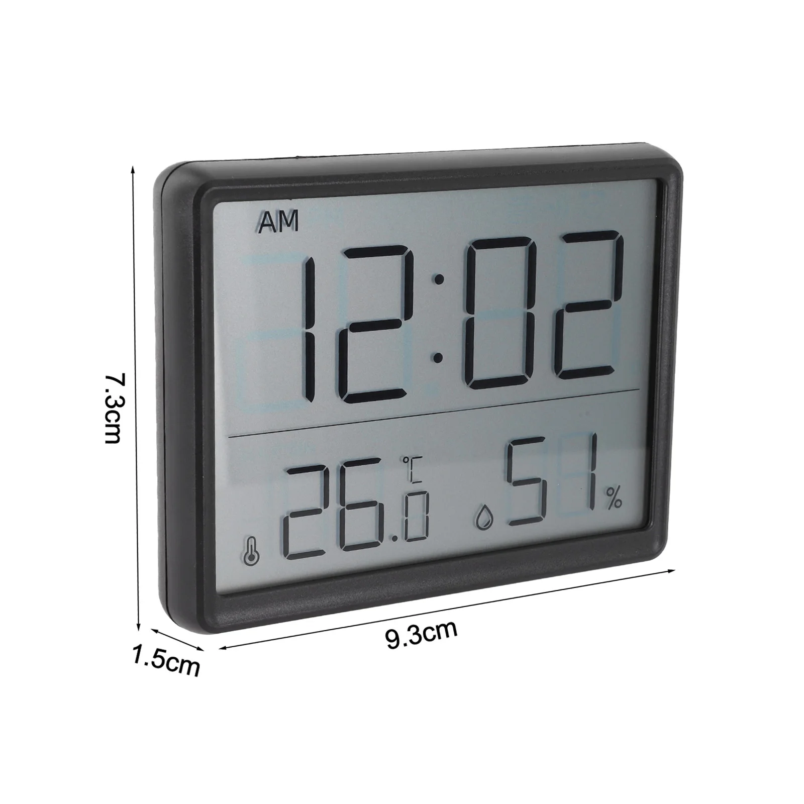 Electronic Thermometer Hygrometer with Multiple Display Options Wall Hanging Refrigerator Suction or Placement