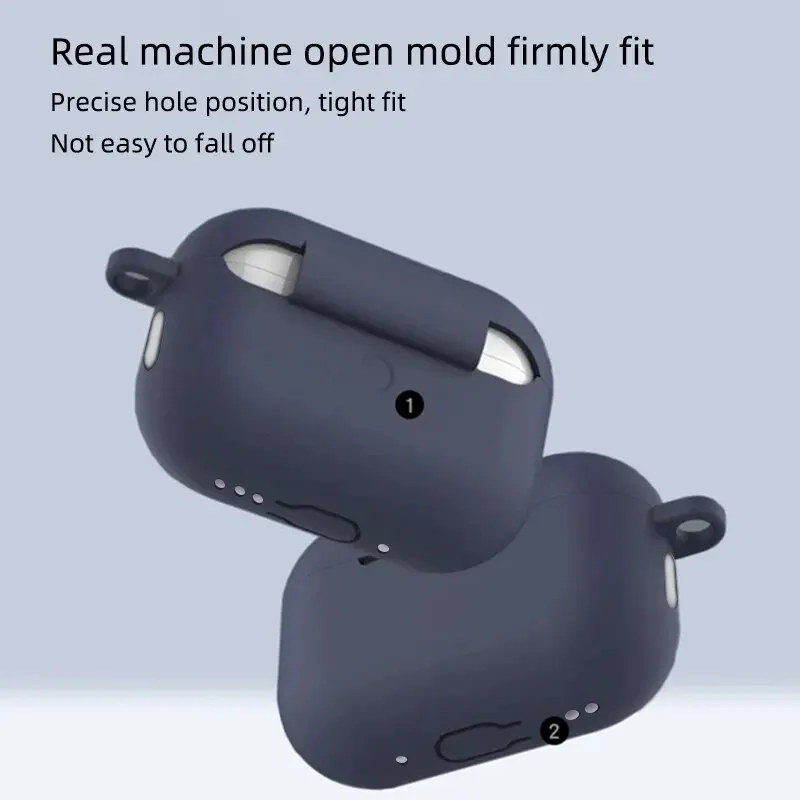 Para AirPods Pro Capa Protetora Silicone Nova Cor Sólida Apple Bluetooth Headset Soft Case Capa Protetora