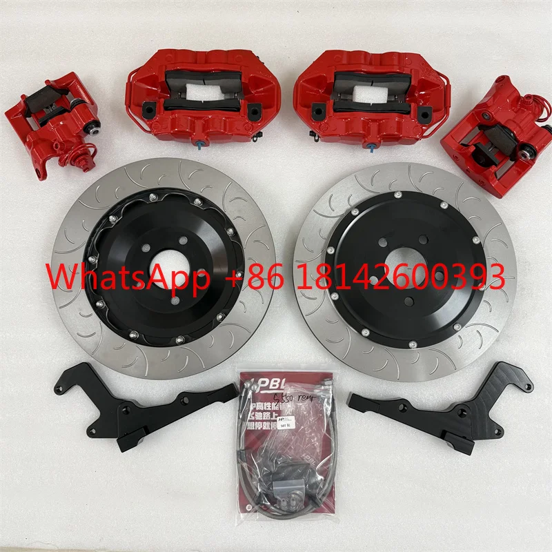 6 Piston Custom Logo Racing Big Brake Caliper Kit Steel Rotor Disc System for Compact Sports Cars