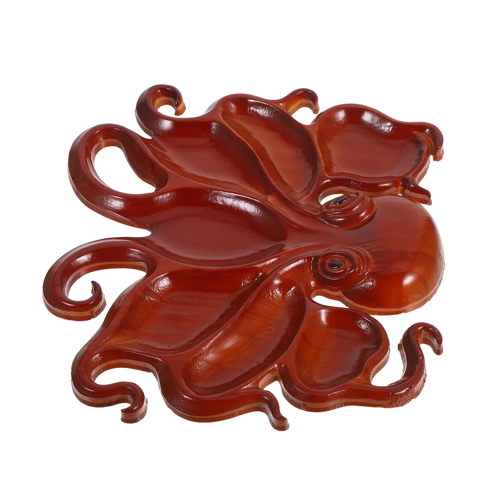 

Octopus Wood Serving Tray Artistic Charcuterie Platter Multi-Section Snack Holder for Fruits Nuts Appetizers Party Buffet Food