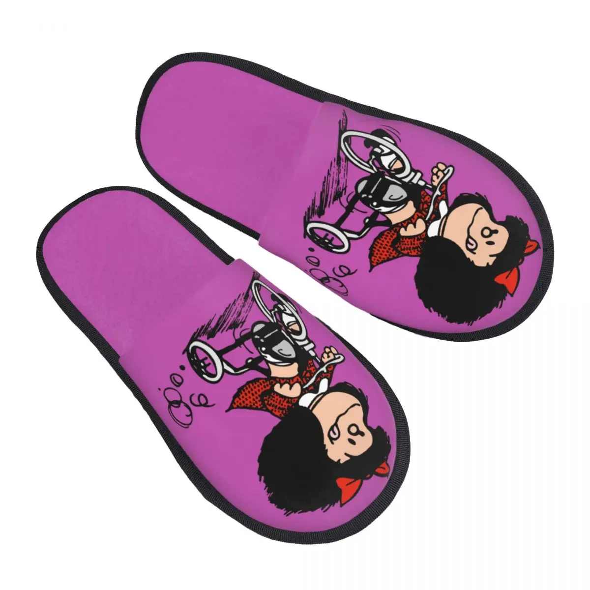 

Mafalda Argentine Cartoon Quino Comic House Slippers Women Comfy Memory Foam Slip On Hotel Slipper Shoes