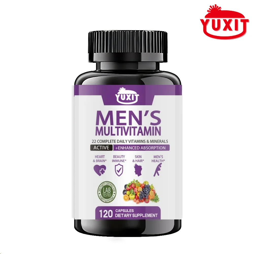 YUXIT Men s Daily Multivitamin Capsules for Healthy Muscle Body Energy Boost Immune Support