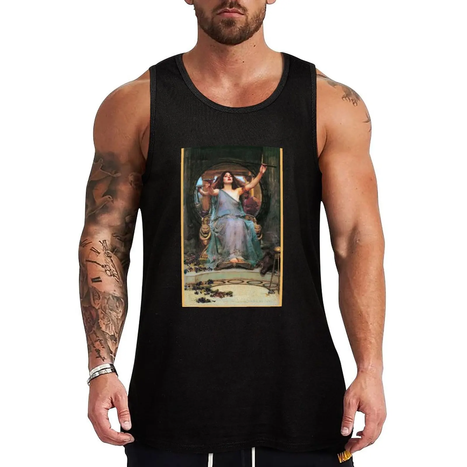 Circe Offering the Cup to Ulysses Tank Top Athletic Gym Tank Top Sleeveless Quick Dry Training