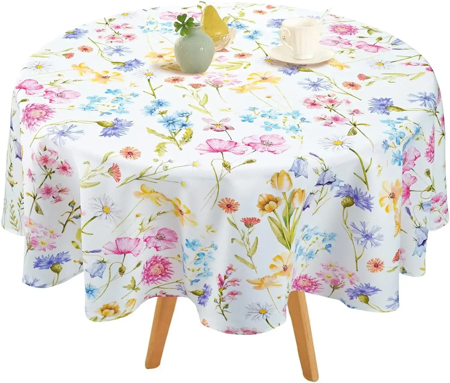 

Round Tablecloth for Round Table Waterproof Table Cloths for Dining Room Table Cover