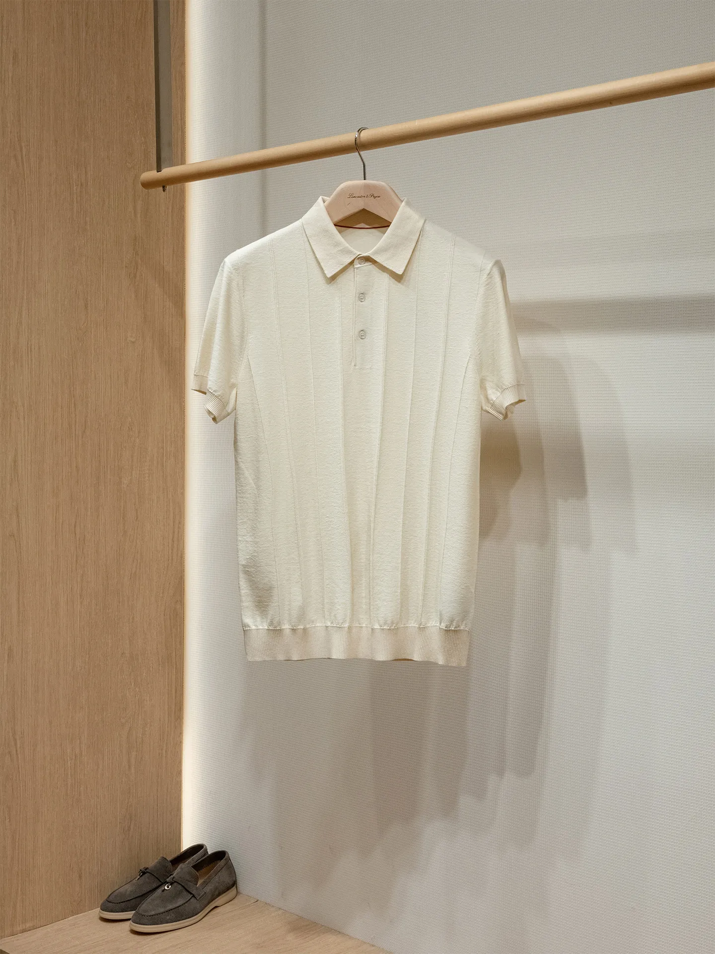 Mulberry Silk Acetate Flax Blended Men's Cool Lapel Short Sleeve POLO Shirt
