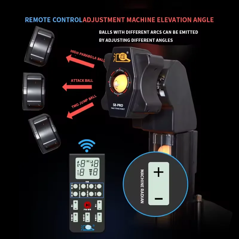 

Huipang S8PRO Remote Auto High Level Entertainment Pingpong Ball Machines Professional Training Robot