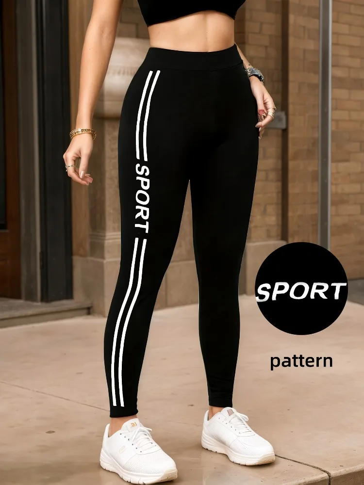 1pc Women'S All-Season Black High-Elastic Trousers Casual Fashion Leggings Daily Wear Lady Tights 2026