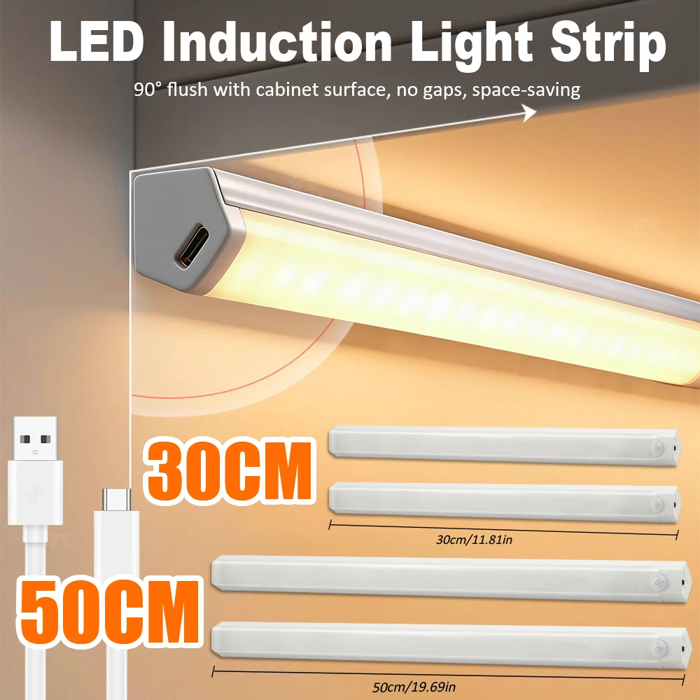 Luz noturna com sensor LED, design espacial, luz noturna para armário de vinho, luz de parede ao lado da cama, luz com sensor recarregável de 3 níveis
