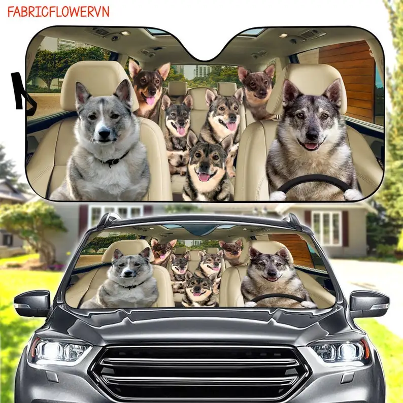 

Swedish Vallhund Car Sunshade, Dog Car Decoration, Dog Windshield, Dog Lovers Gift, Dog Car Sunshade, Gift For Mom, Gift For Dad