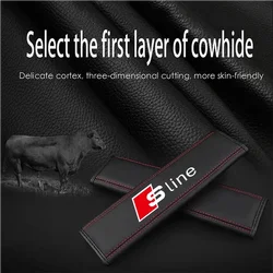 2PCS High Quality Car Seat Belt Protection Shoulder Pad Cover For Audi Sline A3 A4 A5 A6 A7 A8 Q3 Q7 Q5 Q8 Car Accessories