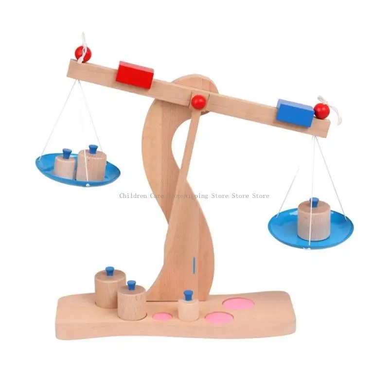 バランススケールおもちゃ幼児の脳発達木製バランスおもちゃ体重認知おもちゃ就学前アクティビティセンターギフト用