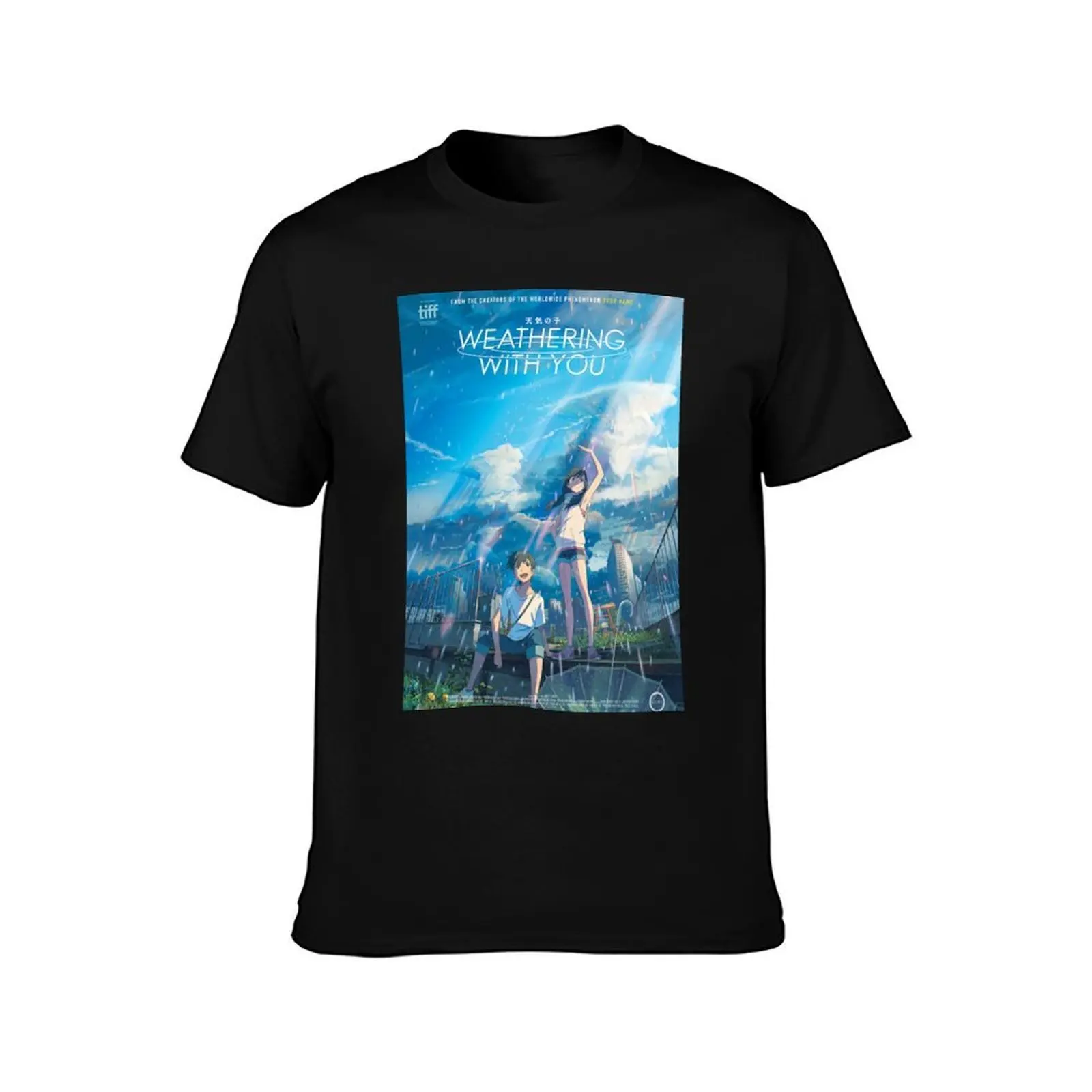 Weathering with you Tenki No Ko T-Shirt Minimalist Plain Crew Neck T-Shirt