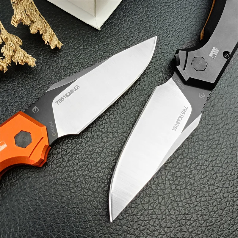 Hunting Tactics KS7851, Outdoor Camping D2 Blade Aluminum Alloy+G10 Handle Carry Pocket Knife for Self Defense and Survival