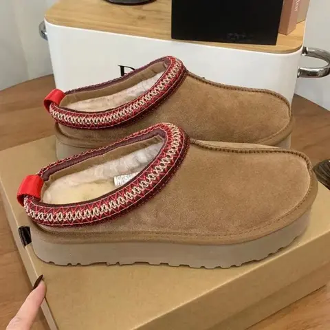 2026 New Winter Women Platform Snow Boots Super Mini Classic Real Sheepskin Wool Warm Low-top Fur Shoes Slippers Man Short Boots