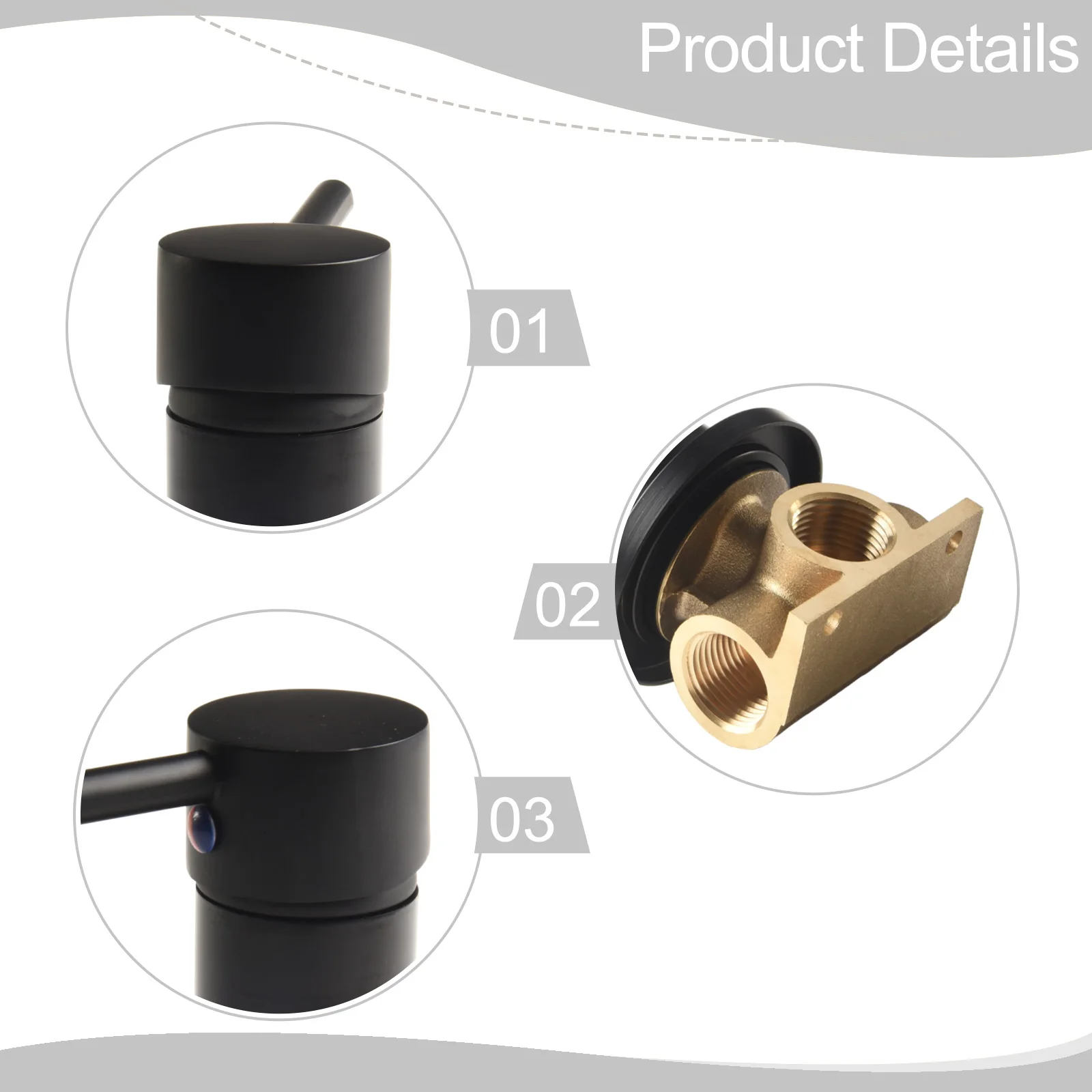 1 2inch Hot Cold Water Control Water Flow Control Brass Construction Easy To Operate Long lasting Performance Home Improvement