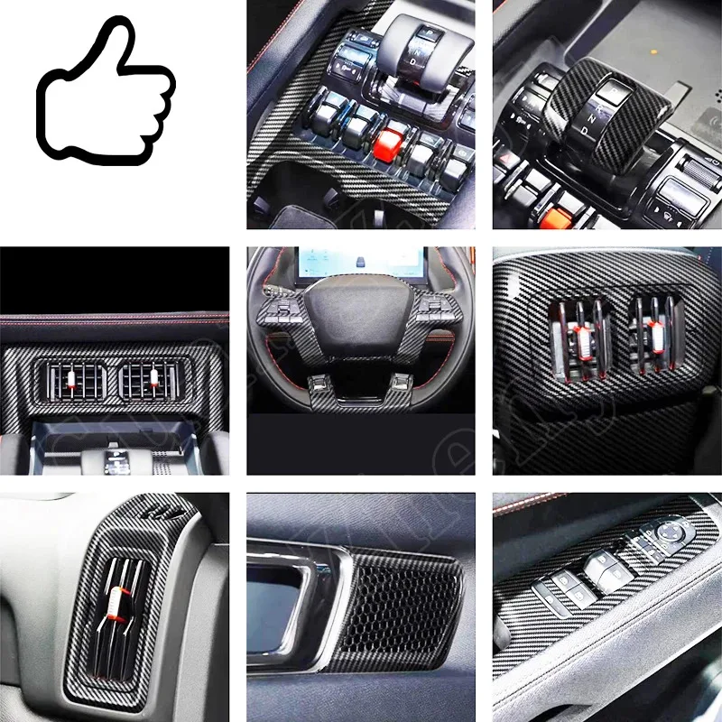 

Factory Hot Selling Car Accessories Carbon Style Interior Decoration Cover Trim Kit for Shark 2024 2025