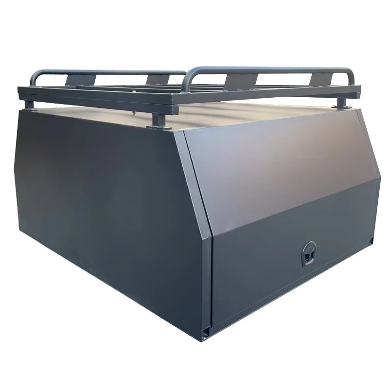 1800Mm Aluminium Toolbox Ute Truck Trailer Lock Storage Ute Canopy with Ladder Spare Wheel Rack Jerry Can Rack