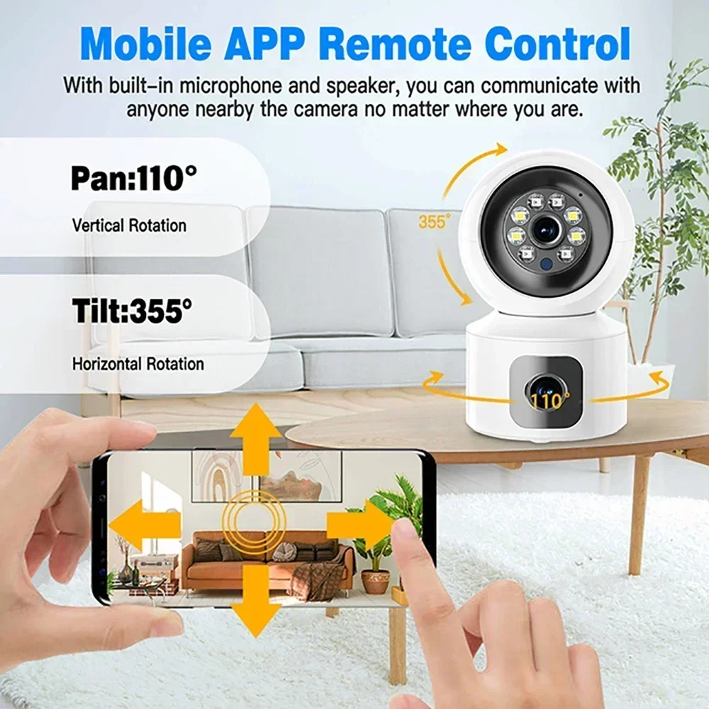 NEW 4MP IP WIFI Camera Indoor P2P Wireless Baby Monitor Home Security Auto Tracking Night Vision IP Surveillance Camera